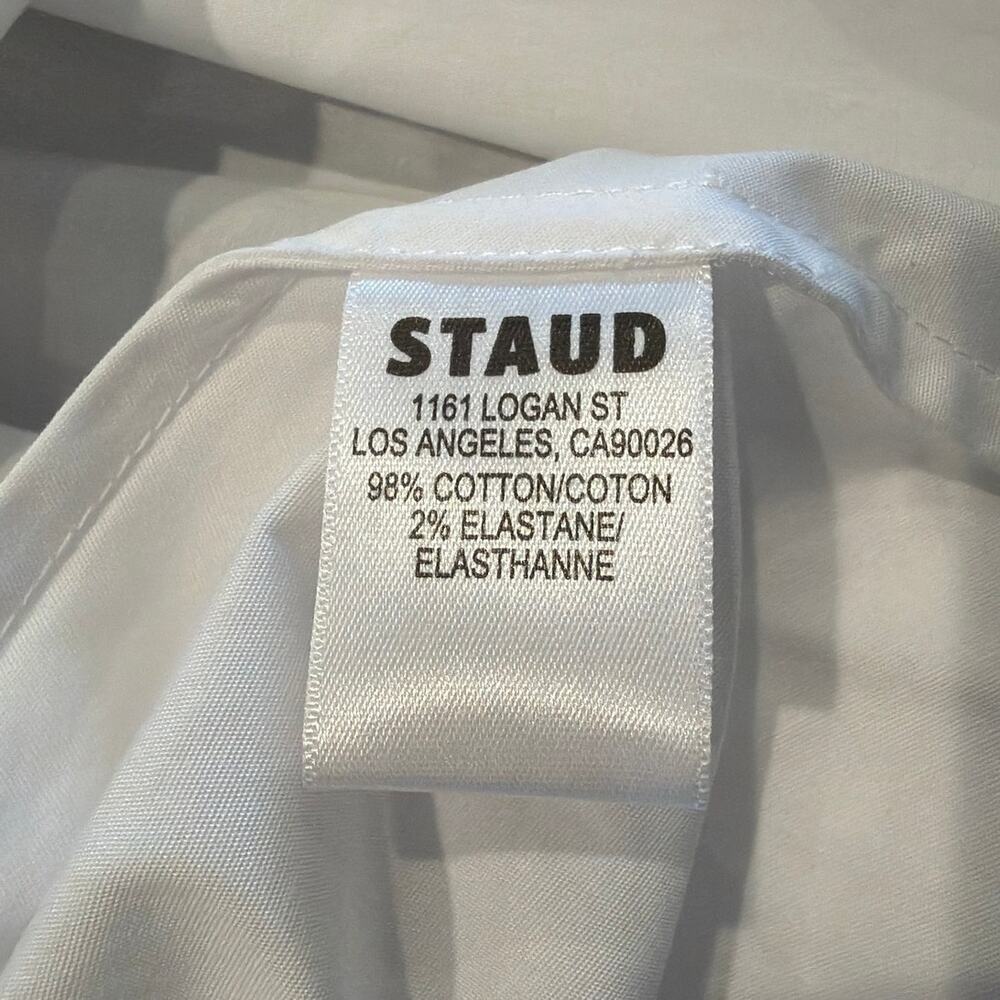 NWOT Staud White Cotton Blend Maxi Dress, Women’s Size 4 - Picture 7 of 8